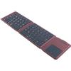 Generic Tastiera Bluetooth pieghevole, tastiera wireless pieghevole con trackpad e tastiera numerica, tastiere da viaggio portatili per iPad, tablet, smartphone, laptop, PC, Windows, iOS, Android, colore nero