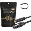 HEARON Adattatore audio da Jack 1/4 a XLR, presa femmina jack mono TS da 1/4 6,35 mm a connettore femmina XLR a 3 pin, cavo convertitore sbilanciato per microfono, 20 cm OFC