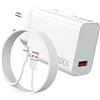ACANDYA Caricabatterie Rapido 100W per Xiaomi 17T Pro REDMI Note 15 Pro+ 17 Pro Max | Per Hyper-Charge Rapido Caricabatterie Alimentatore Spina Adattatore e Cavo Tipo C 2 m per POCO X8 Pro Max F8 M8 Pro 5G