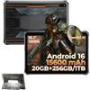 HOTWAV R7 Pro Rugged Tablet Android 16 Robusto Tablet 10.1 Pollici Tablet | 20GB+256GB/1TB TF Tablet Impermeabile, 15600mAh Robusto Tablet PC 20MP+5MP/Widevine L1/Dual SIM 4G/Face ID/Gemini AI