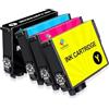 LeciRoba 604xl per cartucce epson 604 e epson 604xl multipack per Epson Expression Home XP-2200 XP-2205 XP-3200 XP-3205 XP-4200 XP-4205 WF-2910DWF WF-2930DWF WF-2935DWF WF-2950DWF (4 PK)