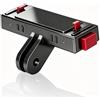 Linhexis Supporto magnetico a sgancio rapido per Insta360 GO 3/GO 3S, vite da 1/4 e staffa adattatore a 2 poli per casco petto selfie treppiede, per fotocamera di azione ABS ultra compatta e stabile