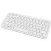 Generico Tastiera Wireless Compatta, Connessione Senza Fili fino a 10 m, Mini Keyboard 3V per PC, Notebook, Tablet e Smart TV, Layout QWERTY, Bianca