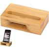 Bravien Supporto per telefono in legno multifunzione con altoparlante integrato design elegante supporto in legno per smartphone, supporto per telefono pratico con funzione altoparlante per casa, ufficio e