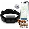 TKMARS Collare GPS 4G per cani da caccia, batteria da 3000 mAh, localizzatore GPS per cavalli, mucche, pecore, animali grandi, IP66, impermeabile, monitoraggio in tempo reale, allarme geocerca TK935