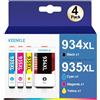 KEENKLE Cartucce Compatibile per HP 934 935 XL per Officejet 6230 4-Pack | Cartucce 934XL 935XL, Compatibile per Cartucce HP Officejet Pro 6230, Officejet 6220 6812 6815 6820 Officejet Pro 6830 6835