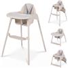 COSTWAY 4 in 1 Seggiolone per Bambini, Vassoio Doppio Rimovibile | Cintura di Sicurezza a 5 Punti, Poggiapiedi Reversibile, per Bambini 6-36 Mesi