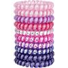 JessLab Elastici Spirale per Capelli, 10 Pezzi Senza per Tracce in Plastica per Coda di Cavallo, Accessorio per Ragazze e Donne, Colori Assortiti (#37)