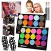 URAQT Body Painting, 30 Colori Pittura di Corpo con 4 Pennelli e 8 Stencil, Non Tossico Fluo Colori Trucco Viso a Base d'acqua, Truccabimbi Halloween per Pelle Viso Corpo, Festa, Carnevale