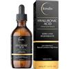 Krealis Siero Viso Acido Ialuronico 100 ml Puro, Vitamina C e Bava di Lumaca | Siero Viso idratante; Acido Ialuronico Viso; con Alga Rossa; Contorno Occhi, Rughe e Occhiaie; Made in Italy