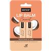 Sence Balsamo per labbra al cocco, vegano, balsamo per labbra al cocco contro le labbra secche per donne e uomini, Sence Beauty Lip Balm Coconut, Lipstick, cosmetici Skin Care Lipbalm, (2 x 4,3g)