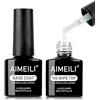 AIMEILI Base e Top Coat Gel Unghie Brillante e di Lunga Durata 2 x 8 ml | Base Coat e Top Coat Ultra Lucido, Gel Soak Off UV LED, Must Have per Nail Art Smalto Unghie Lunga Durata