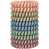 JessLab Elastici Spirale per Capelli, 10 Pezzi Senza per Tracce in Plastica per Coda di Cavallo, Accessorio per Ragazze e Donne, Colori Assortiti (#26)