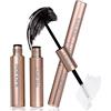 LAUBESS Colla Ciglia Finte Waterproof LAUBESS DIY Colla Extension Ciglia Bond E Seal Ciglia Colla Ciglia Finte Ciuffetti Durata 48-72 Ore 10ml (Black/Clear)
