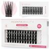 RB RENATA BEAUTY Renata Beauty Ciglia Essential - Confezione 48 Cluster Ciglia Ciuffetti Finte per Extension Ciglia Fai-Da-Te - Morbide e Riutilizzabili - Banda Trasparente Ultrasottile - Aspetto Naturale