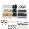 Aucuu Forcine per Capelli, 343 Kit di Forcine per Capelli, con Scatola, Capelli U Fermagli, Bobby Pins, Cerchietti Trasparenti, per Donna Lady Girls Kids