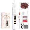 Buudala Fresa per Unghie 35000RPM,12 in 1 Elettrica Fresa per Unghie Professionale | Fresa per Unghie, Schermo LED, 12 Accessori, 9 Velocità, USB-C Ricaricabile Senza Fili Fresa per Unghie con Punta in Ceramica