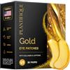 PLANTIFIQUE Patch Occhi Oro 24K Maschera Occhiaie Borse -30 Paia di Cerotti | Skin Care Kit Viso como Crema Contorno Occhi Idratante Antirughe Donne e Uomini