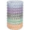 JessLab Elastici Spirale per Capelli, 10 Pezzi Senza per Tracce in Plastica per Coda di Cavallo, Accessorio per Ragazze e Donne, Colori Assortiti (#53)