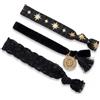 Purelei Set di fasce per capelli in diversi motivi, zodiaco | Stile bohémien, accenti dorati, indossabile come braccialetto, flessibile, materiale morbido