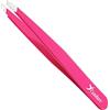 Candure Pinzette Sopracciglia Professionale Acciaio Inox Pinza Peli Incarniti Precisione Pinzetta per Tirare Antiscivolo Punta Obliqua Pinze per Uomini e Donne 1 Pezzo Rosa