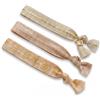 Purelei Set di fasce per capelli in diversi motivi, Makamae | Stile bohémien, accenti dorati, indossabile come braccialetto, flessibile, materiale morbido