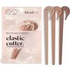 Kitsch Taglia Elastici Capelli 3 pz - Multicolore | Taglia elastici capelli delicato e senza strappi, cutter per elastici e fermacapelli, regalo donna