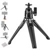 NEEWER Mini Treppiede Tavolo, Selfie Stick Tripod da Scrivania in Metallo Piccolo e Portatile con Testa Sfera a 360° Vite 1/4" per Fotocamera Porta Smartphone Action Cam, Panno Pulizia, Max 3kg, TP29