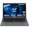 Energizer EnergyBook Pro 15.6" FHD PC portatile (AMD Ryzen 5 3500U 3,7 GHz, RAM 8 GB DDR4, SSD 256 GB, AMD Radeon Vega 8, Win 11) - Tastiera QWERTY, Grigio