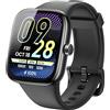 TOZO S7 Smartwatch Uomo Donna 1.85" AMOLED Schermo Risoluzione 390x450PPI | Orologio con Bluetooth Chiamata e Messaggio Multipla Funzione di Salute e Vida 100+ Modalità Sportive IP68 Nero