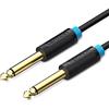 VENTION Cavo Chitarra Elettrica Cavo Jack 6.35 Maschio-Maschio Cavo Audio per Chitarra, Basso Elettrico,Amplificatore,Mixer Audio (2 m)