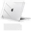 MOSISO Custodia Compatibile con MacBook Air 13,6 pollici Cover M5 M4 M3 M2 | Copritastiera&Case per MacBook Air 13'' Cover 2026 2025 2024 2023 2022 A3449 A3240 A3113 A2681, Chiaro Cristallo