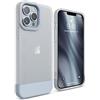 elago Cover Glide per iPhone 13 Pro Max (6,7") | TPU Sottile, Protezione Fotocamera, Design Bicolore, Antigraffio (Trasparente Opaco/Azzurro)