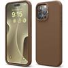 elago Cover in Silicone Liquido per iPhone 15 Pro Max | Silicone Premium, Protezione Completa, Antiurto a 4 Strati, Fodera Morbida in Microfibra Antigraffio (Marrone)