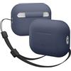 elago Cover in Silicone con Cordino per AirPods Pro 2 | Compatibile con AirPods Pro 2a Gen, Custodia Protettiva, LED Visibile (Indaco Jeans)
