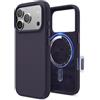 elago Cover Magnetica Premium in Silicone Liquido per iPhone 18 Pro/17 Pro | Compatibile con MagSafe, Tasto per il Controllo Fotocamera, Magneti N55, Interno in Microfibra, Presa Sicura (Viola Scuro)