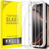 JETech Pellicola Protettiva per iPhone 16 Pro Max, 3 Pezzi | Vetro Temperato 9H, HD Trasparente, Protezione Antigraffio, Strumento Installazione Facile
