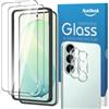 Natbok Vetro Temperato per Samsung Galaxy S26 FE 5G, 2+2 Pezzi Pellicola Prottetiva con Pellicola Fotocamera Anti Graffio Durezza 9H Senza Bolle Anti-Impronte Film per Samsung S26FE