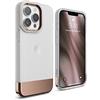 elago Cover Glide per iPhone 13 Pro (6,1") | TPU Sottile, Protezione Fotocamera Migliorata, Design Bicolore (Trasparente Opaco/Oro Rosa)