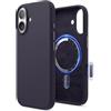 elago Cover Magnetica Premium in Silicone Liquido per iPhone 17 | Compatibile con MagSafe, Tasto per il Controllo Fotocamera, Magneti N55, Interno in Microfibra, Presa Sicura (Viola Scuro)