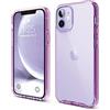 elago Cover Ibrida Clear per iPhone 12 Mini (5,4") | Retro Rigido in PC, Paraurti Flessibile Antiurto, Anti-Ingiallimento (Lavanda)