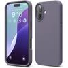 elago Cover in Silicone Liquido per iPhone 16 | Silicone Premium, Protezione Completa, Antiurto, Sottile, Fodera in Microfibra Antigraffio (Lavanda Scuro)