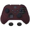 eXtremeRate PlayVital Custodia Silicone per Xbox Series X S Controller | Cover Skin Protettiva Antiscivolo, 2 Gommini Copri Levette Analogiche, Edizione Samurai - Rosso Vino