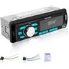 NHOPEEW 1 Din autoradio con Bluetooth - Ricevitore Radio FM - USB/U disco/AUX in/TF Card play
