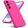 Oududianzi-Cover per Samsung Galaxy S26 FE / S25 FE Silicone,Rosso Rosa | Custodia Silicone Liquido, Interno in Microfibra Morbida, Protezione Antiurto Resistente