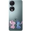 LA CASA DE LAS CARCASAS Custodia compatibile con Honor X7b - 90 Smart 5G Ufficiale Disney Angel & Stitch Beso per proteggere il tuo cellulare. Custodia in silicone trasparente flessibile con licenza ufficiale di Lilo &