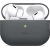 elago Cover in Silicone per AirPods Pro 2 | Custodia Protettiva, LED Visibile, Supporta la Ricarica Wireless (Grigio Scuro)