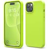 elago Cover Silicone Liquido Compatibile con iPhone 15 Case, Custodia Silicone Premium, Protezione Completa [Struttura Antiurto a 4 Strati], Fodera in Morbida Microfibra Antigraffio (Verde Lime)