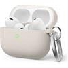 elago Cover Liquid Hybrid per AirPods Pro 2 | Triplo Strato di Protezione, Custodia con Portachiavi, Antipolvere, Antiurto (Pietra Beige)