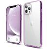 elago Cover Ibrida Clear per iPhone 12 Pro Max (6,7") | Retro Rigido in PC, Paraurti Flessibile Antiurto, Anti-Ingiallimento (Lavanda)